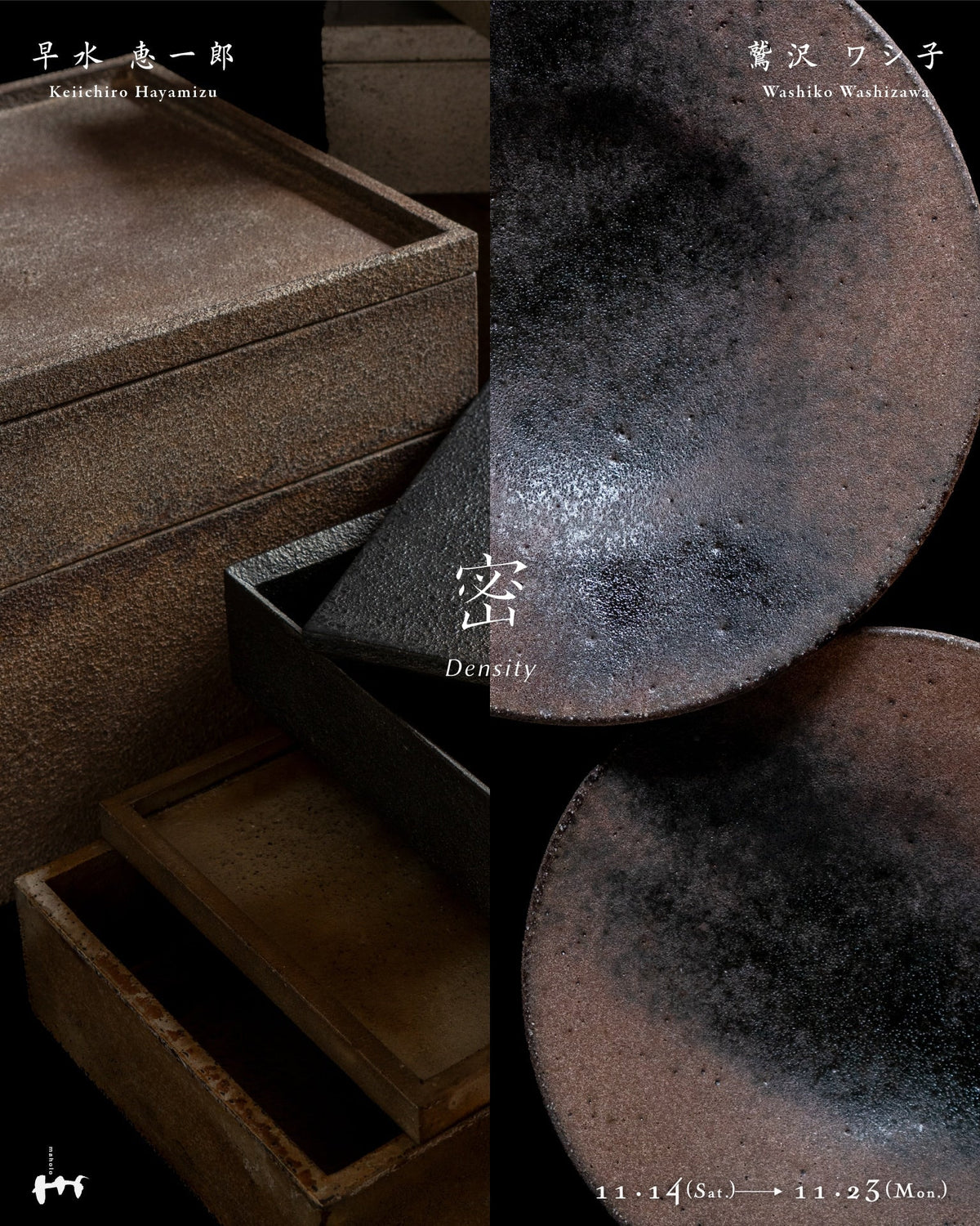 早水恵一郎・鷲沢ワシ子 2人展 “密 Density”