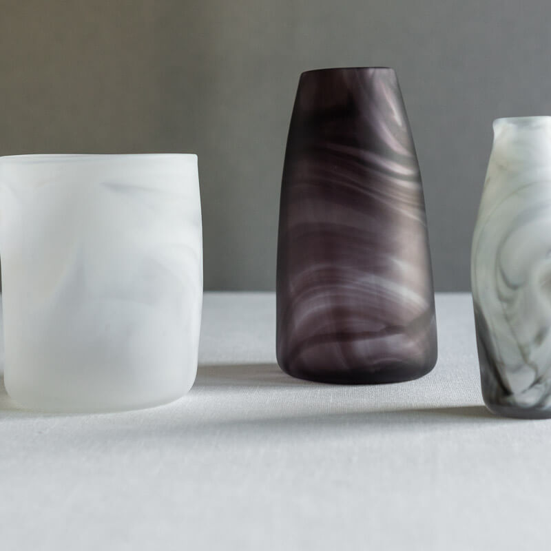 饗庭三七子 flower vase marble F