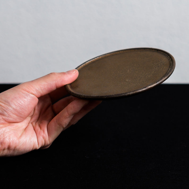 Abe Yuki Andon Dish 4-inch Bronze