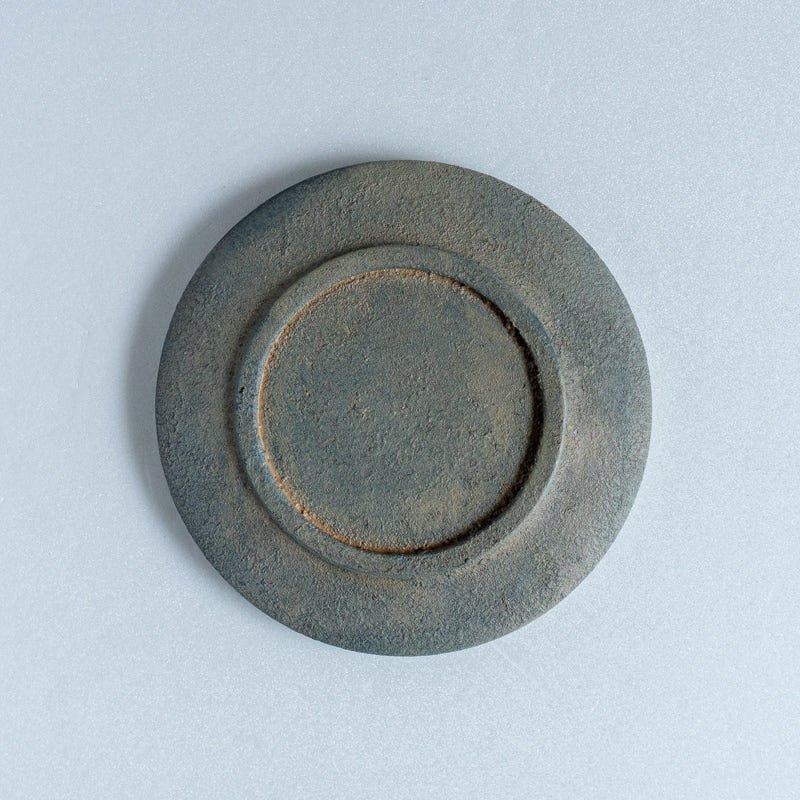 FUNAKI Tomohito flat rim plate 24cm rust lacquer B