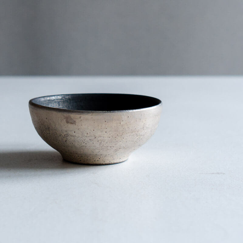 芳賀稔 黒銀 ボウル 11cm