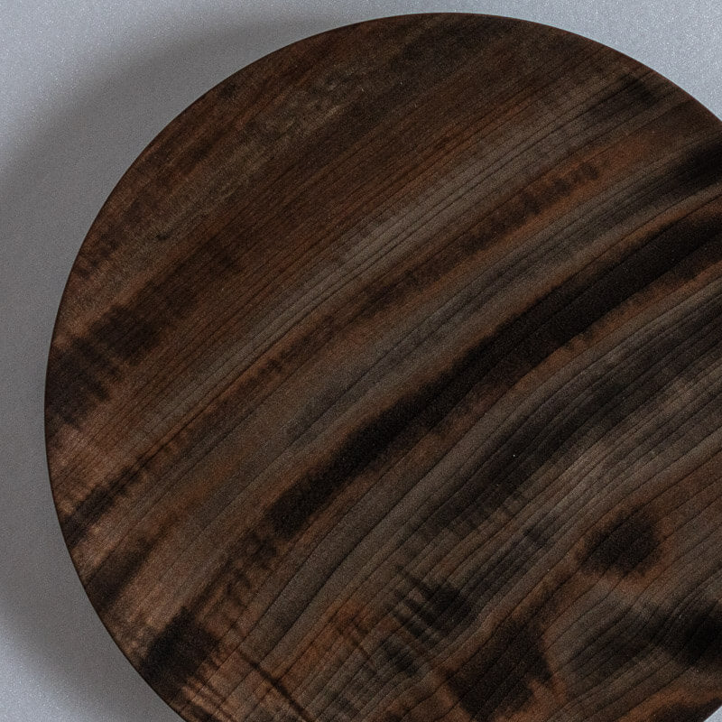 Kitagawa Chiharu sen-studio Round Plate 20cm Iron Mordant
