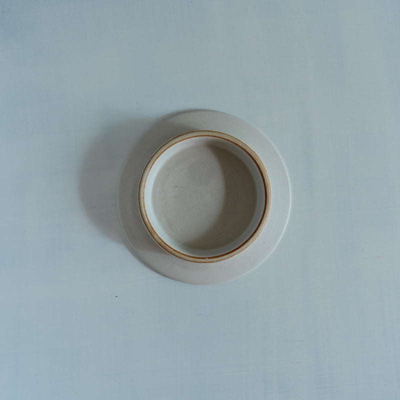 Minamie Satoko 4 sun Tall-footed Plate, White