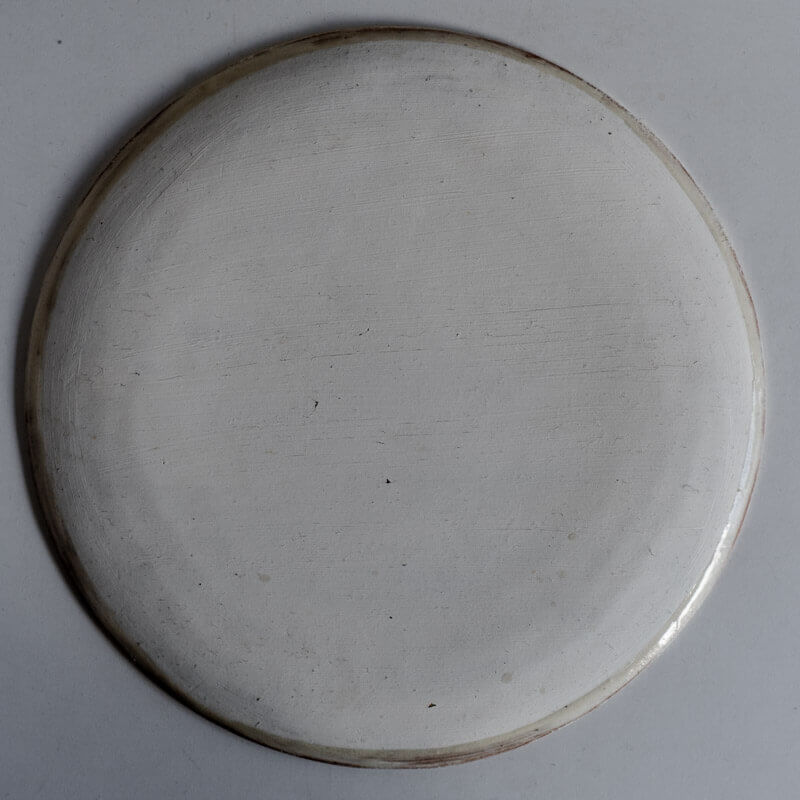 大橋睦 26cm 灰釉 丸皿