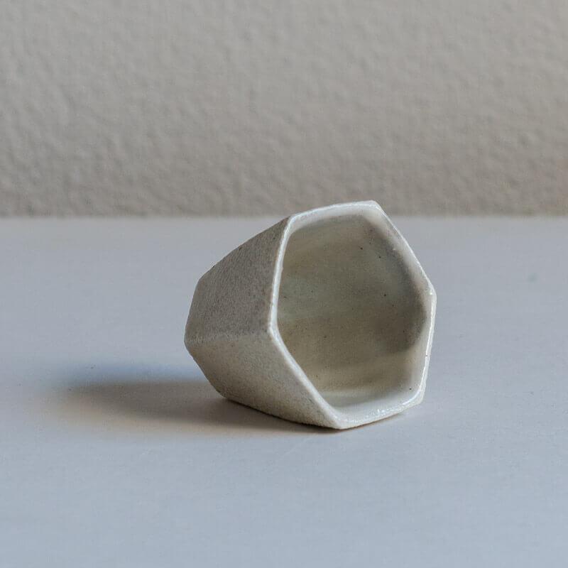 Mutsumi Ohashi Ash-glazed Hexagonal Cup