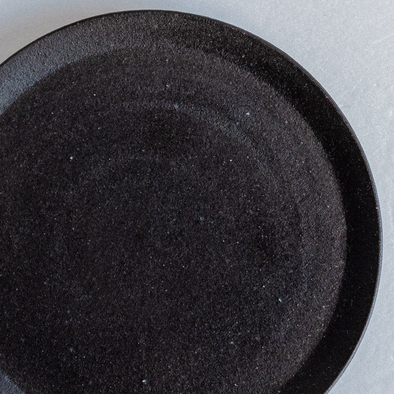 Tashiro Noriaki Black and Grey Glazed Plate 22.5cm