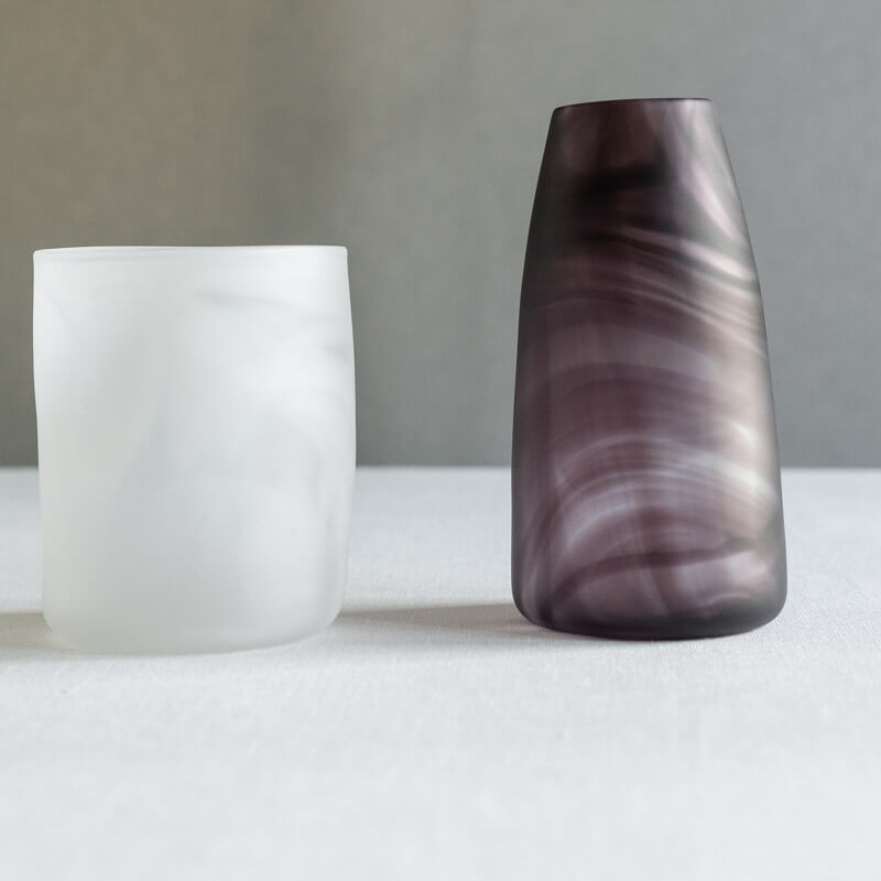 饗庭三七子 flower vase marble F