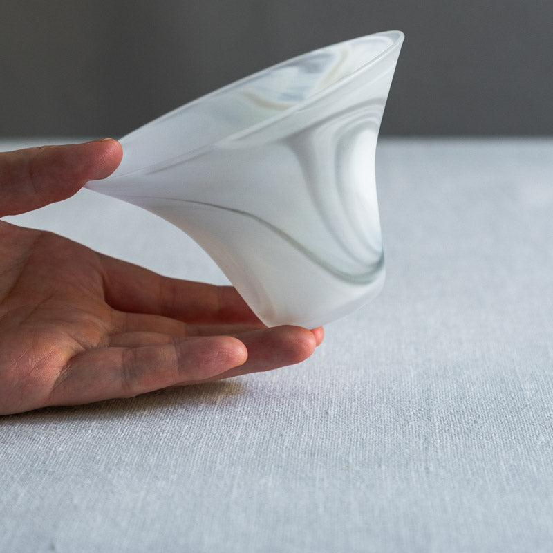 饗庭三七子 matte bowl white D