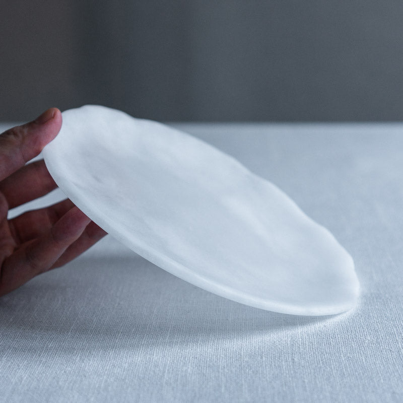 饗庭三七子 matte plate white C