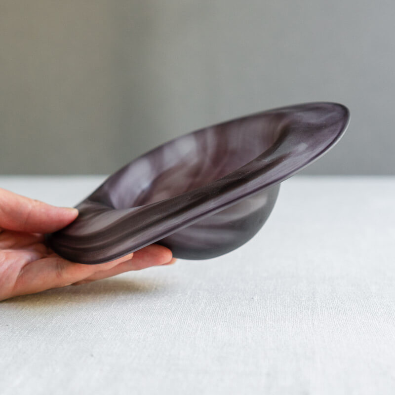 饗庭三七子 matte rim plate black