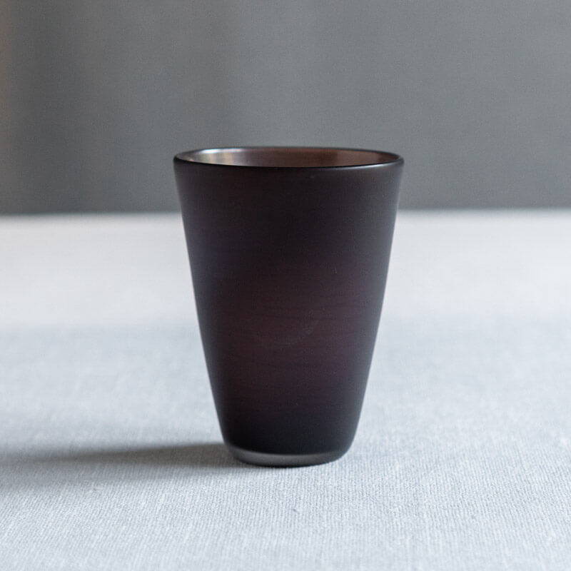 饗庭三七子 matte cup black × sliver
