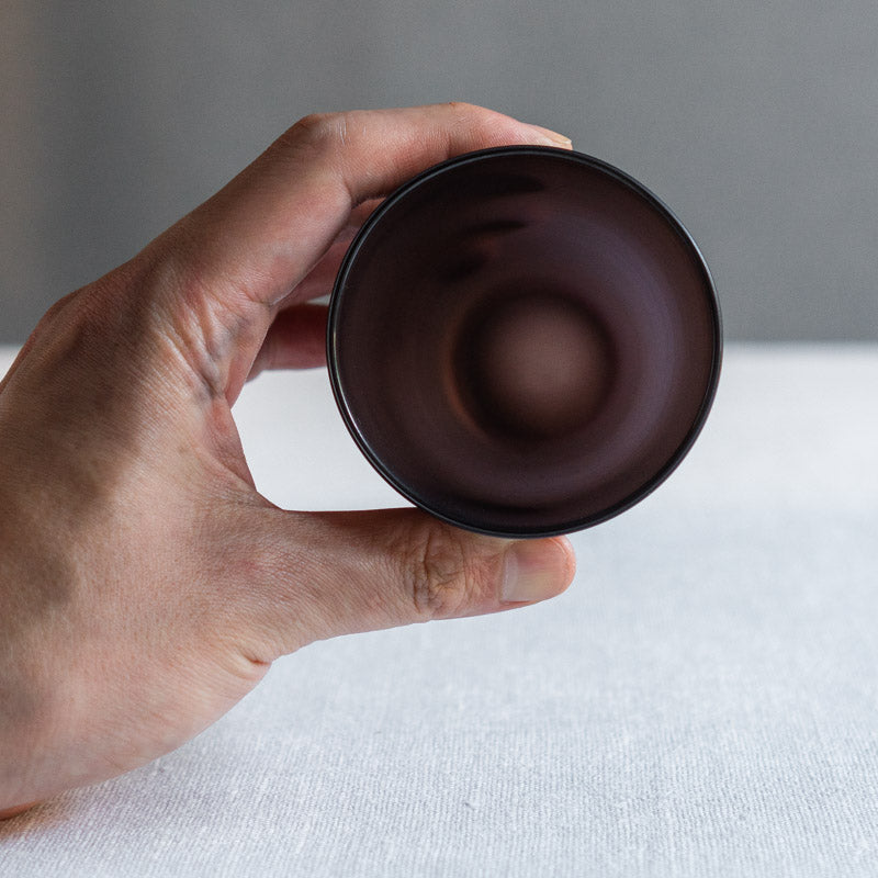 饗庭三七子 matte cup black × sliver