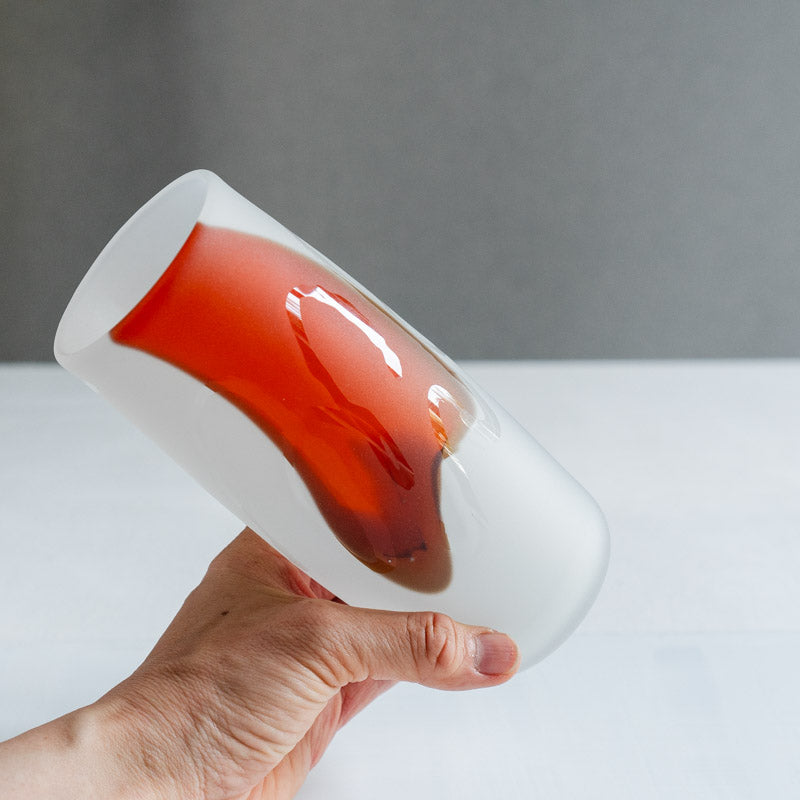 饗庭三七子 flower vase Orange No.1 （返却）