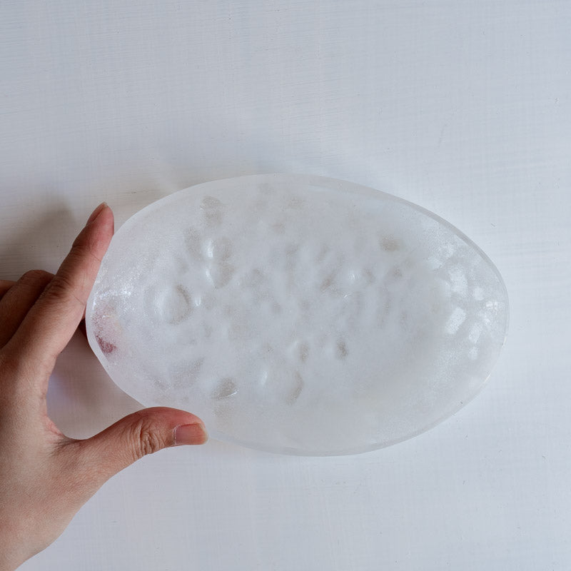 饗庭三七子 淡雪 oval plate C