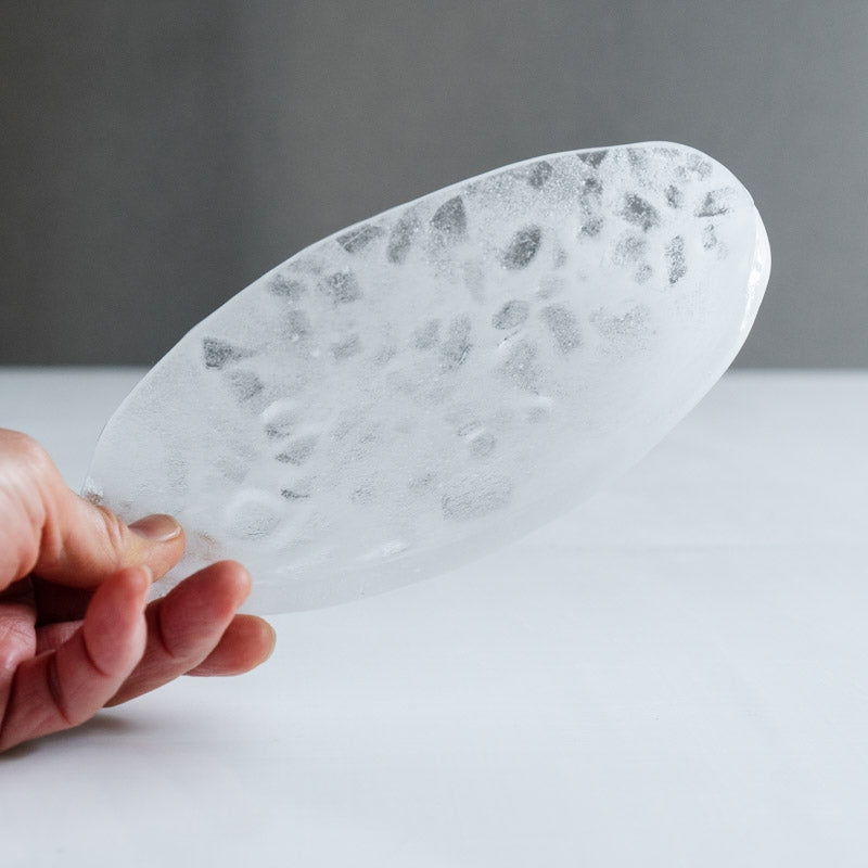 饗庭三七子 淡雪 oval plate C