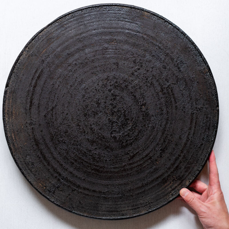 荒川蓮太郎 高台盆皿 45cm