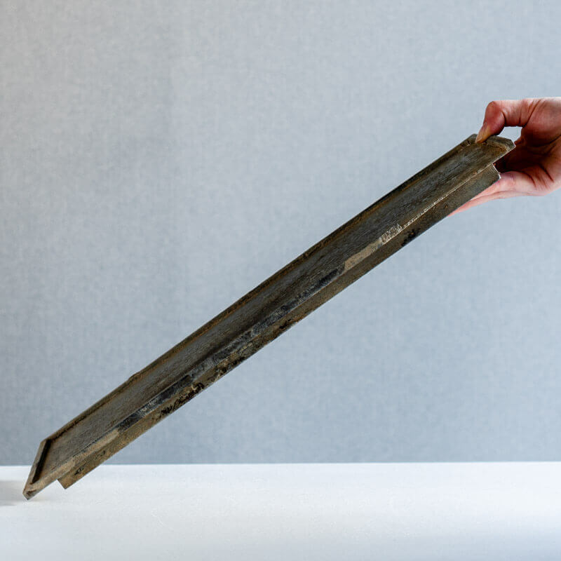 荒川連太郎 角皿 40cm × 15cm 月白
