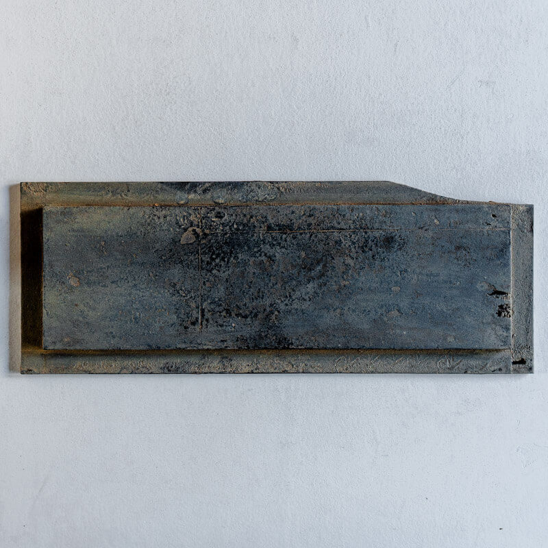 荒川連太郎 角皿 40cm × 15cm 月白