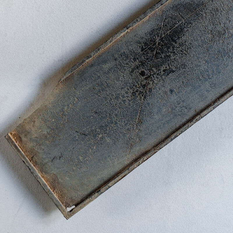 荒川連太郎 角皿 40cm × 15cm 月白