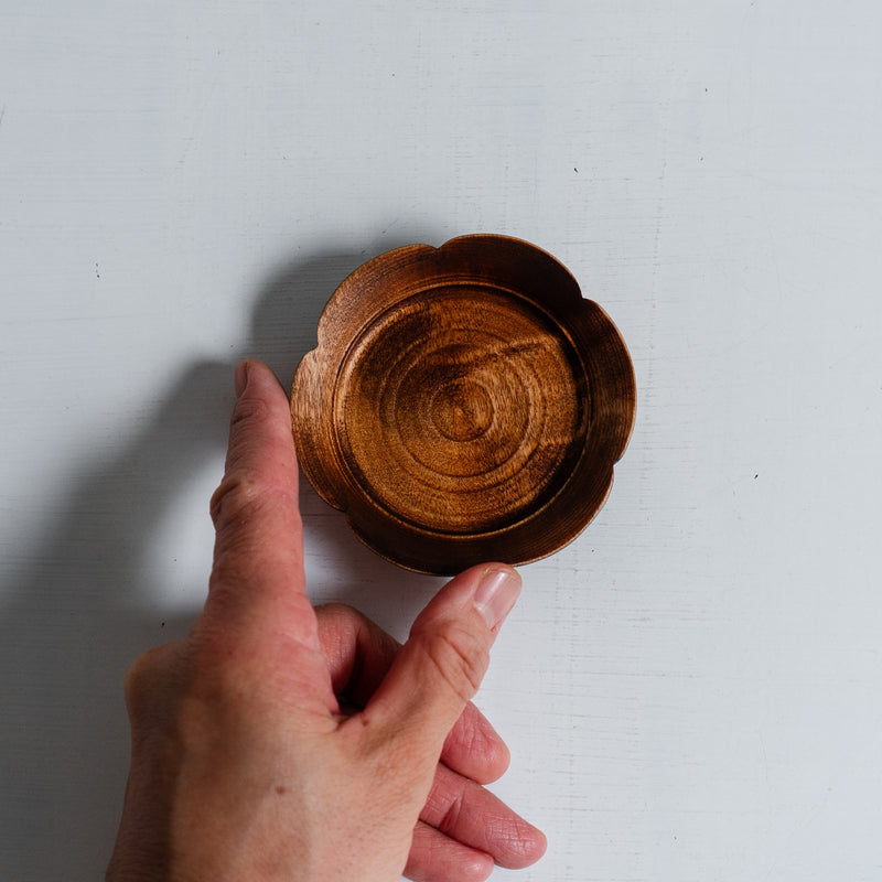 蝶野秀紀 輪花茶托 茶
