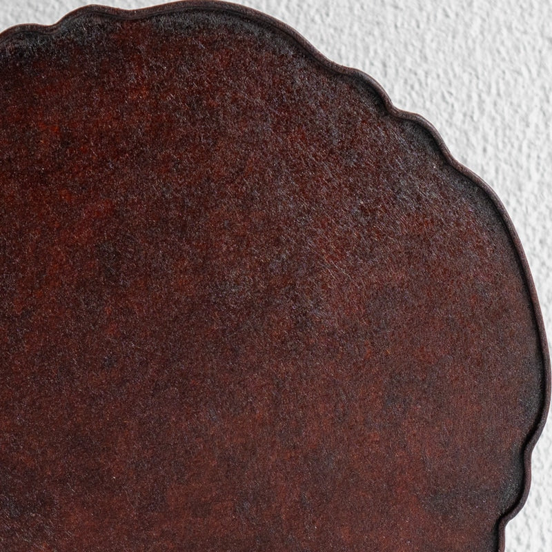 蝶野秀紀 輪花敷台 縁 茶 M