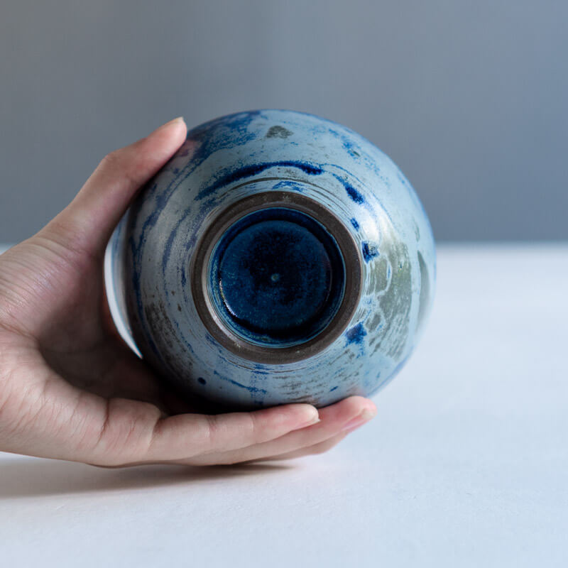 FURIHATA MIKI iro bowl with base M blue B