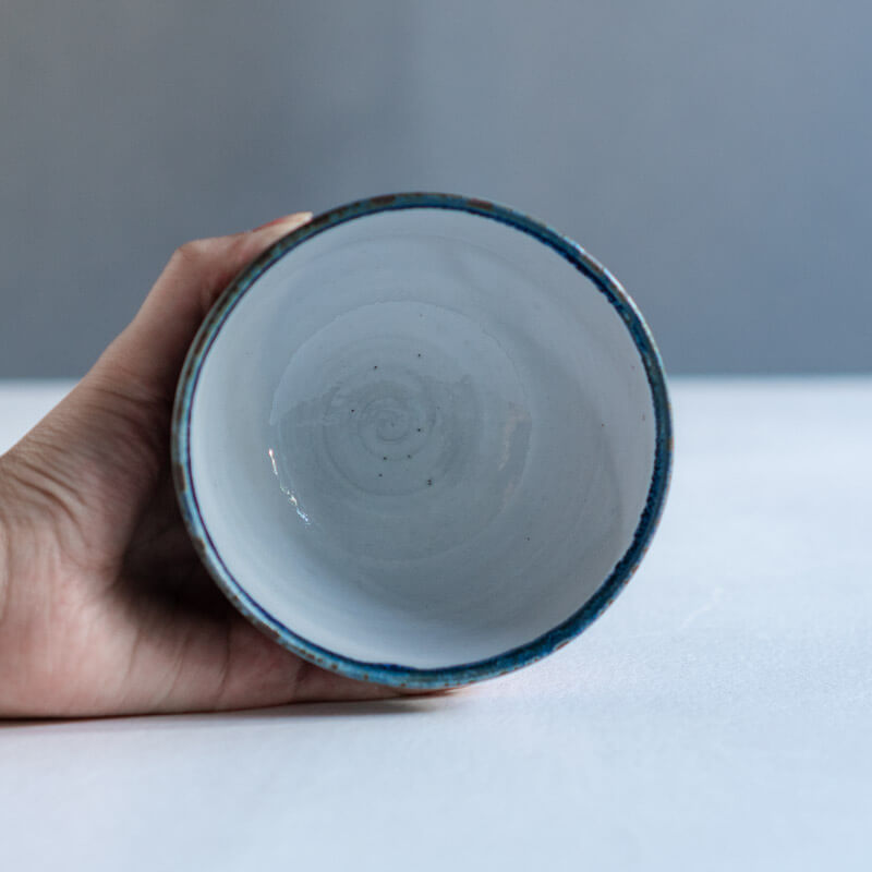 Miki Furihata iro bowl with foot M blue C