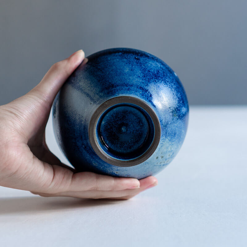 Miki Furihata iro bowl with foot M blue C