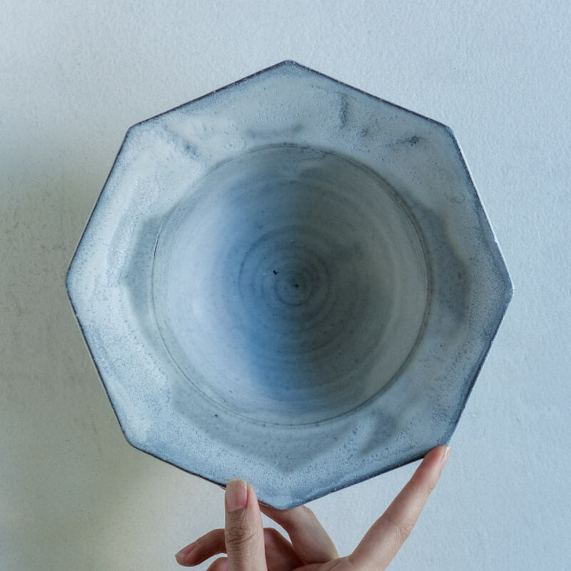 FURIHATA MIKI Octagonal Bowl M White B