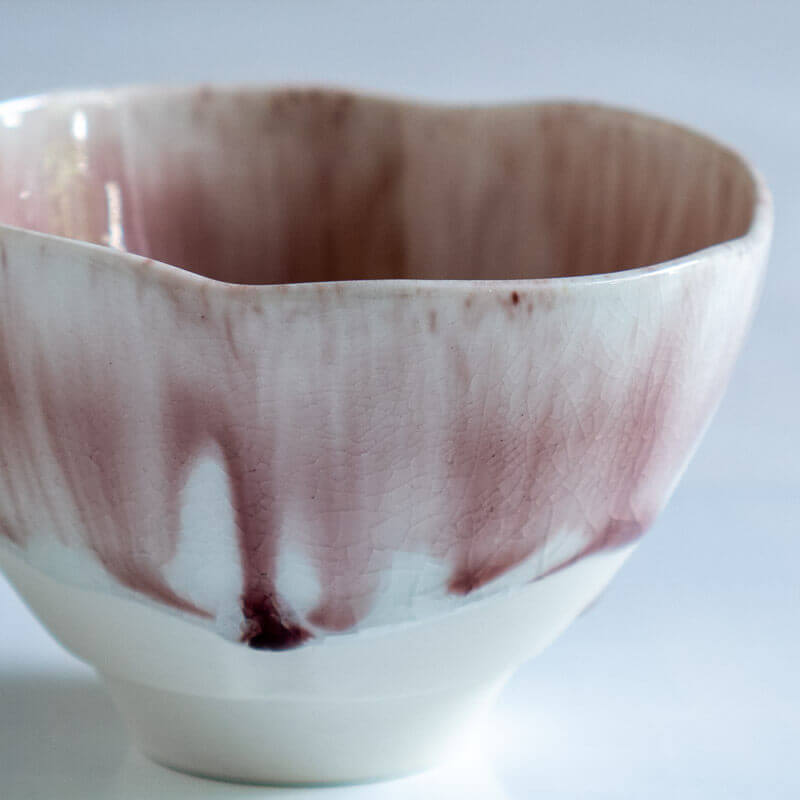藤内紗恵子 花楕円 カップ ピンク