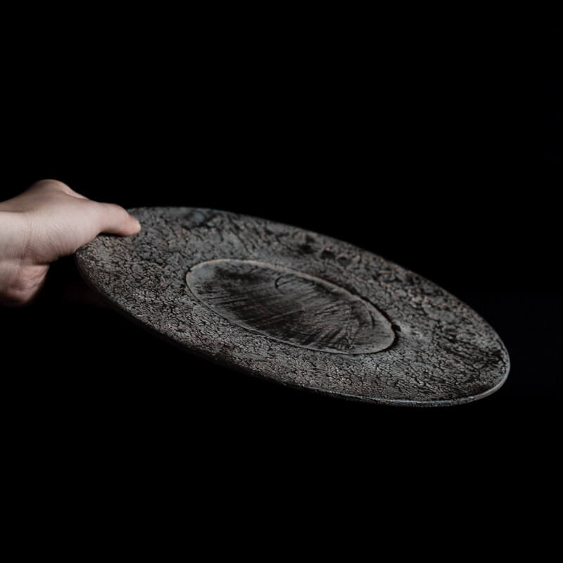 船木智仁 flat rim 24cm 錆漆 B