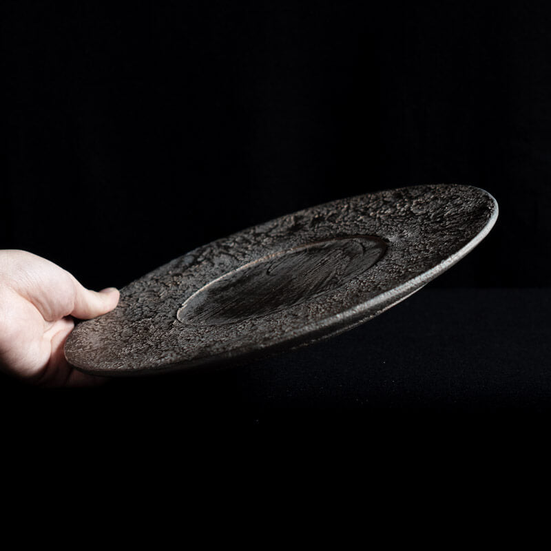 船木智仁 flat rim 24cm 錆漆 B