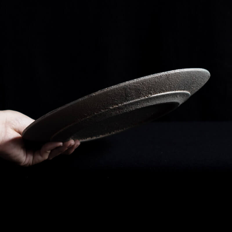 船木智仁 flat rim 24cm 錆漆 B