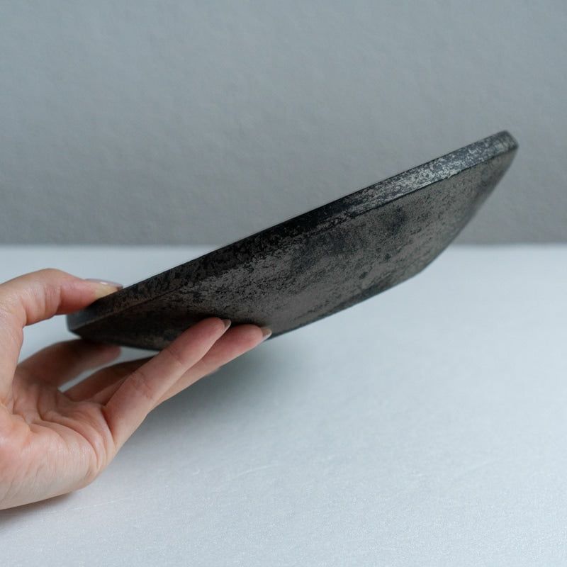 船木智仁 平边盘 24cm 锈漆 B