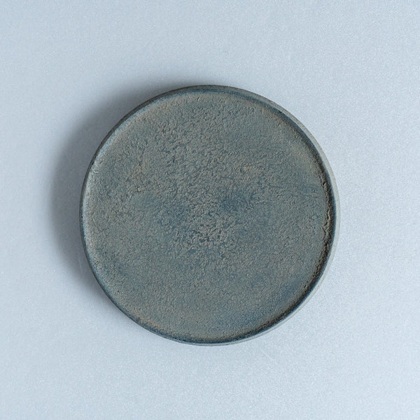 FUNAKI Tomohito flat rim plate 24cm rust lacquer B