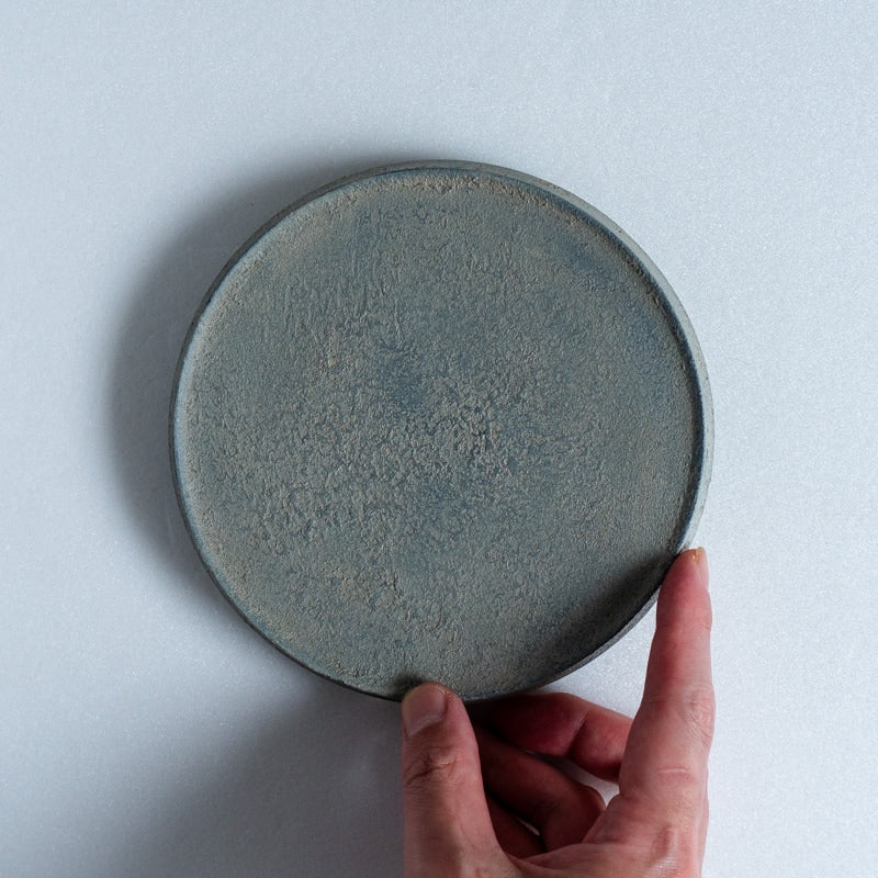 FUNAKI Tomohito flat rim plate 24cm rust lacquer B