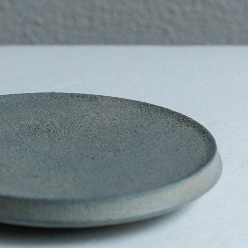 FUNAKI Tomohito flat rim plate 24cm rust lacquer B