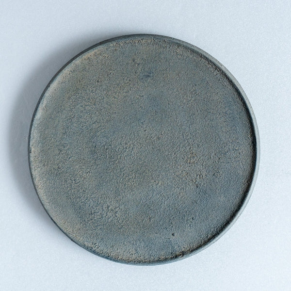 FUNAKI Tomohito flat rim plate 24cm rust lacquer B