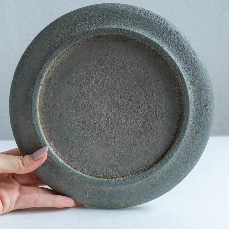 船木智仁 平边盘 24cm 锈漆 B