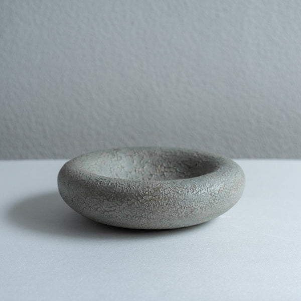 FUNAKI Tomohito flat rim plate 24cm rust lacquer B