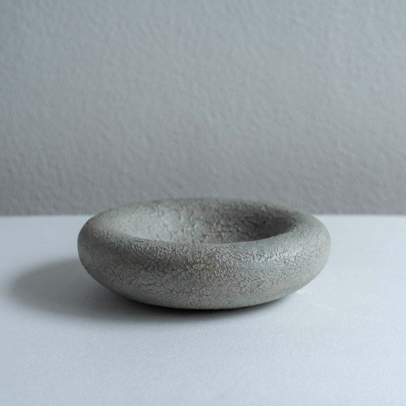 FUNAKI Tomohito flat rim plate 24cm rust lacquer B