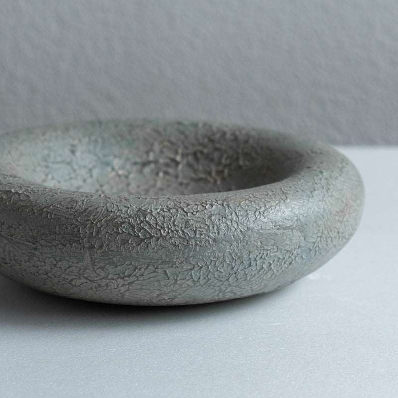 FUNAKI Tomohito flat rim plate 24cm rust lacquer B
