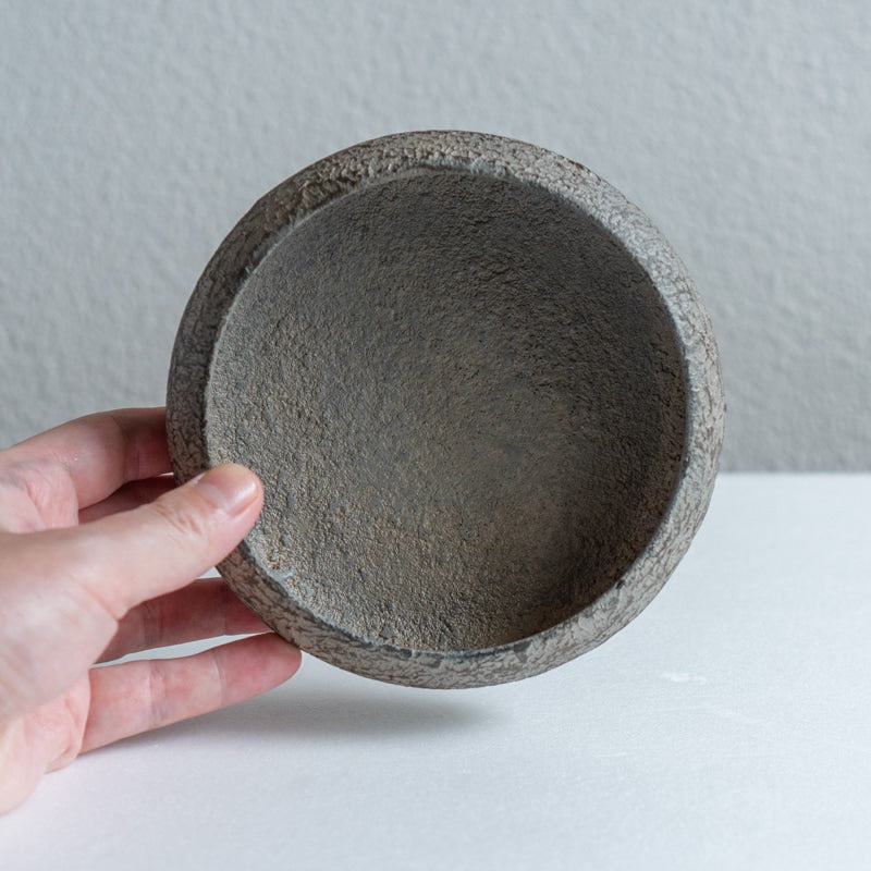 FUNAKI Tomohito flat rim plate 24cm rust lacquer B