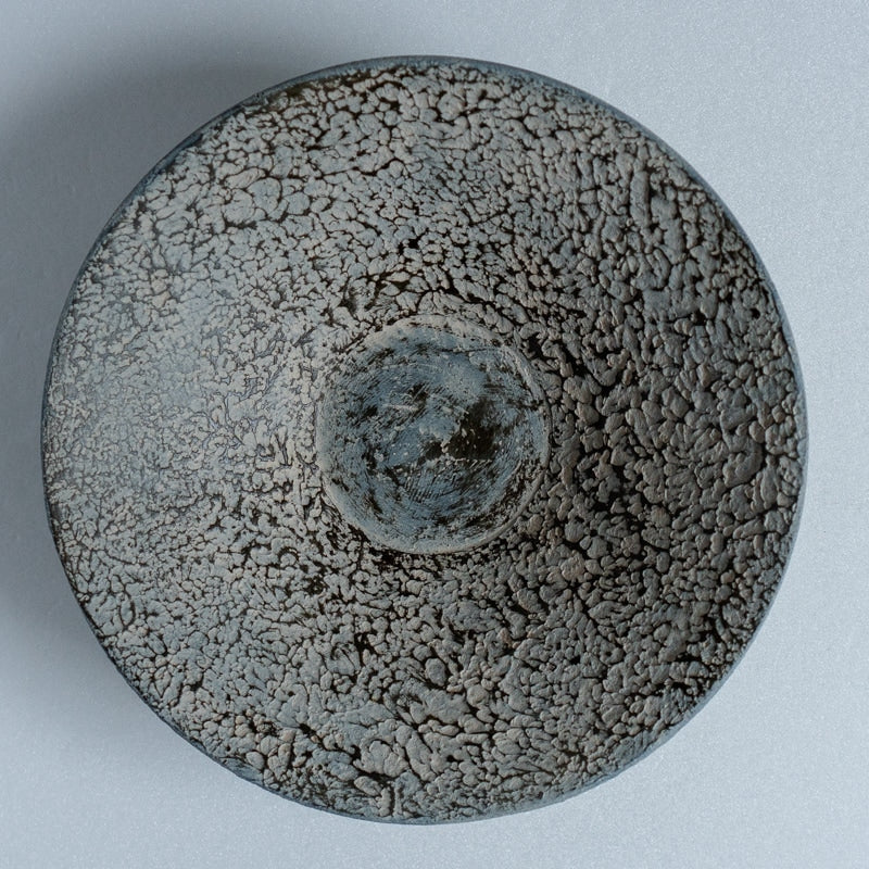 FUNAKI Tomohito flat rim plate 24cm rust lacquer B