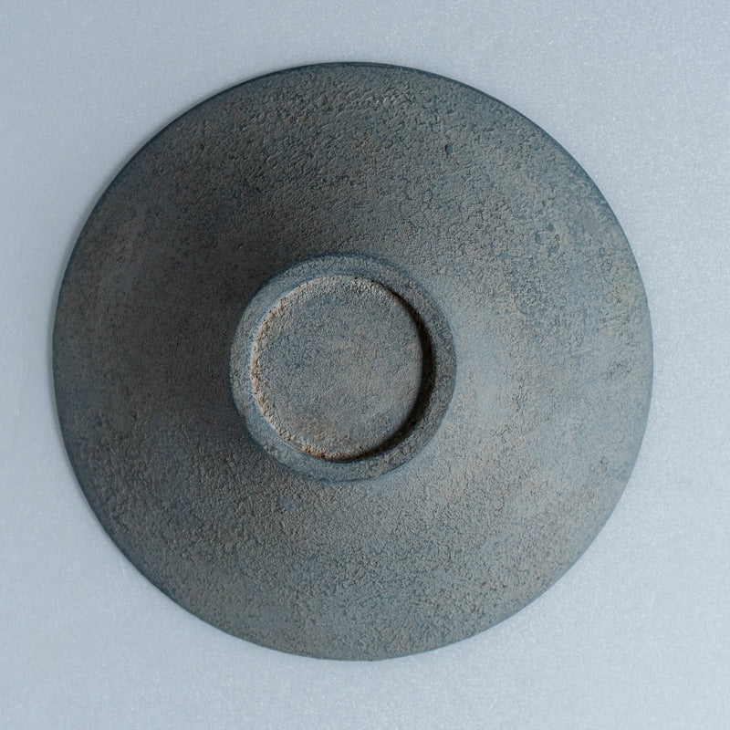 FUNAKI Tomohito flat rim plate 24cm rust lacquer B