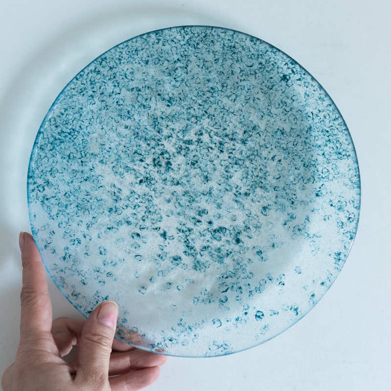 Yohei Goto 6.5 sun Ishime Plate - Green