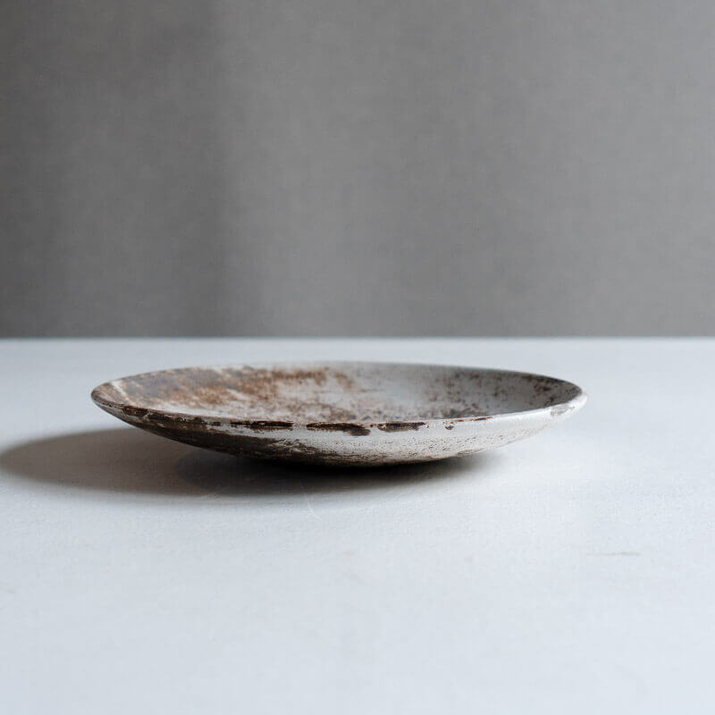 芳賀稔 剥白 浅鉢 21cm