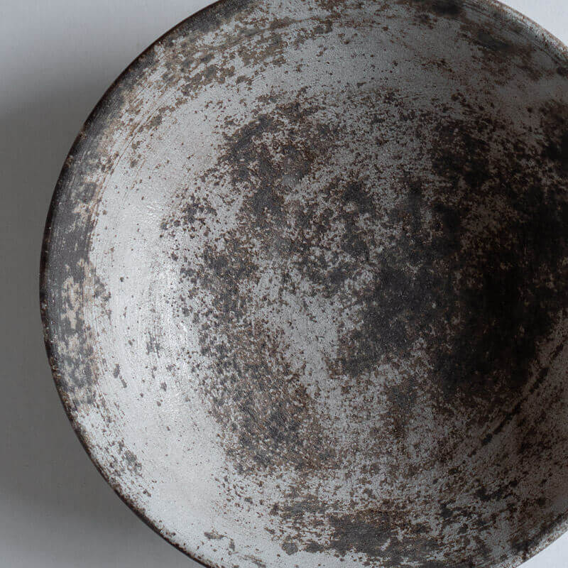 芳賀稔 剥白 鉢 19cm