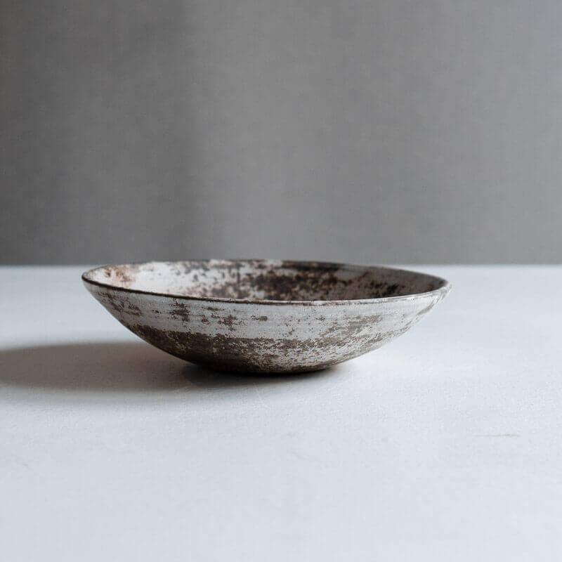 芳賀稔 剥白 鉢 19cm