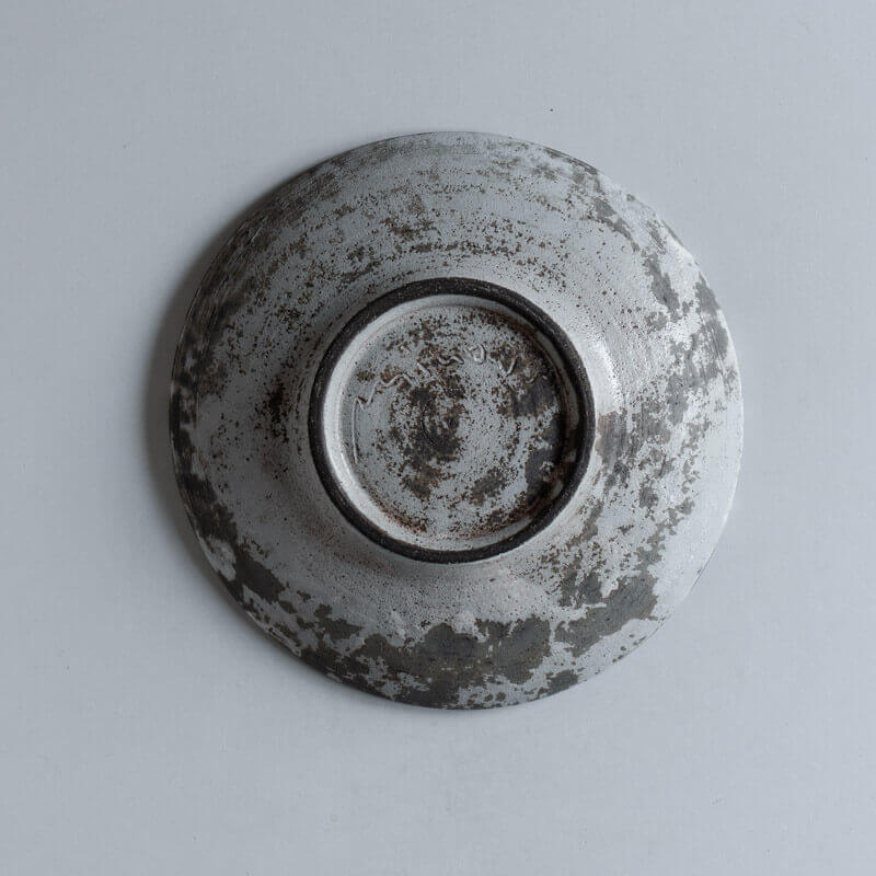 芳賀稔 剥白 皿 19cm